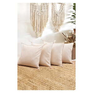 Jastučnice od organskog pamuka u kompletu od 4 komada  43x43 cm Natural - Mila Home
