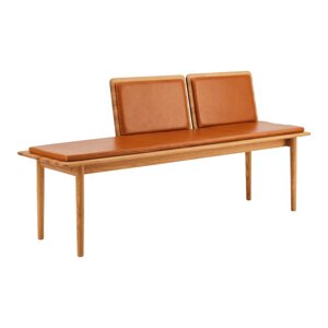 Konjak smeđa kožna klupa Elba - Hammel Furniture