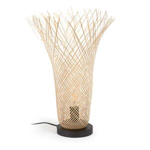 Stolna lampa od bambusa u prirodnoj boji sa sjenilom od bambusa (visina 50 cm) Citalli - Kave Home