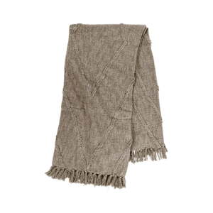 Svijetlosmeđi pamučni prekrivač za bračni krevet 250x260 cm Sahara - Tiseco Home Studio