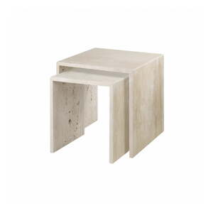 Kameni pomoćni stolići u setu 2 45x45 cm VARU - Blomus
