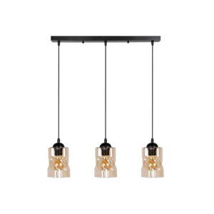 Crna visilica sa staklenim sjenilom 10x62 cm Felis - Candellux Lighting