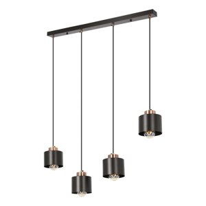 Crna metalna viseća lampa 12x75 cm Olena - Candellux Lighting