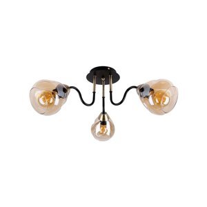 Stropna svjetiljka sa staklenim sjenilom u crnoj i zlatnoj boji Unica - Candellux Lighting