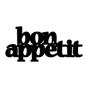 Metalni zidni ukras 59x27 cm Bon Appetit - Bystag