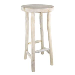 Barska stolica od tikovine u prirodnoj boji 75 cm Suar/Teak - Ego Dekor