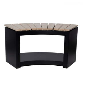 Crna vrtna klupa Curved - Esschert Design