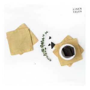 Žuti platneni podmetači u setu od 4 kom - Linen Tales