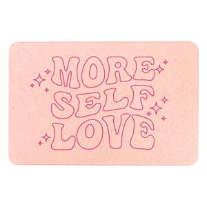 Svijetlo ružičasta kupaonska prostirka od dijatomita 39x60 cm More Self Love – Artsy Doormats