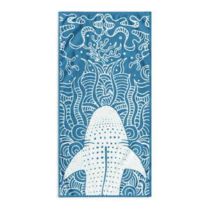Plavi ručnik za plažu 90x180 cm Shark - DecoKing