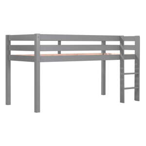 Sivi podignuti dječji krevet od masivnog bora 90x200 cm PINO – Vipack