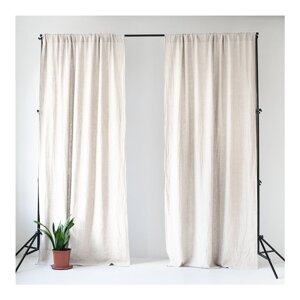 Bijela zavjesa 140x330 cm Night Time - Linen Tales