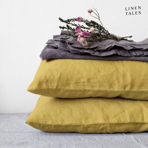Lanena jastučnica 80x80 cm Lemon Curry – Linen Tales