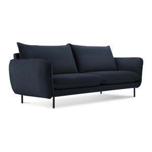 Tamnoplava baršunasta sofa 160 cm Vienna - Cosmopolitan Design