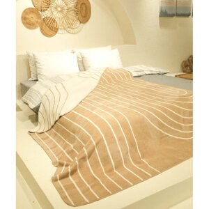 Bež-krem prekrivač za bračni krevet 200x220 cm Twin - Oyo Concept