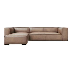 Svijetlosmeđa kožna kutna garnitura (lijevi kut) Madame - Windsor & Co Sofas