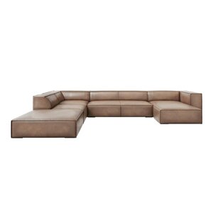 Svijetlosmeđa kožna kutna garnitura (lijevi kut) Madame - Windsor & Co Sofas