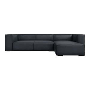 Tamno plava kožna kutna garnitura (s desnim kutom) Madame – Windsor & Co Sofas