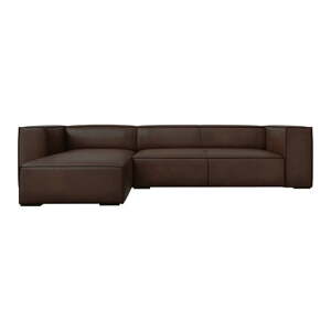 Tamnosmeđa kožna kutna garnitura (lijevi kut) Madame - Windsor & Co Sofas