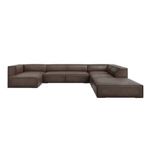 Smeđa kožna kutna garnitura (desni kut) Madame - Windsor & Co Sofas