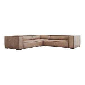 Svijetlosmeđa kožna kutna garnitura (varijabilna) Madame - Windsor & Co Sofas