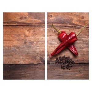 Poklopci za štednjake od kaljenog stakla u setu od 2 kom 52x30 cm Pepper - Allstar