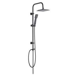 Mat crna tuš garnitura od nehrđajućeg čelika 101 cm Cuadro - Wenko