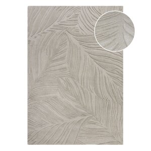 Svijetlo sivi vuneni tepih 200x290 cm Lino Leaf - Flair Rugs