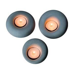 Betonski svijećnjaci u setu od 3 kom Donut - Mioli Decor