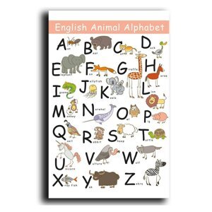 Dječja slika 45x70 cm Alphabet - Wallity