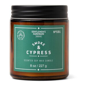 Mirisna svijeća od sojinog voska vrijeme gorenja 48 h Smoke & Cypress – Gentlemen's Hardware