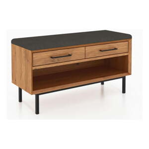 Stalak za cipele sivo-prirodne hrastove boje s klupom Abies - The Beds