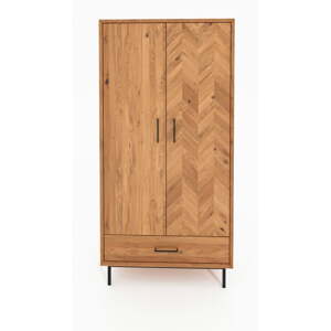 Ormar od hrastovine u prirodnoj boji 97x196 cm Abies - The Beds