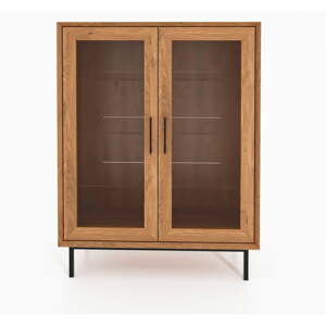 Vitrina od hrastovog drveta u prirodnoj boji 97x125 cm Abies - The Beds