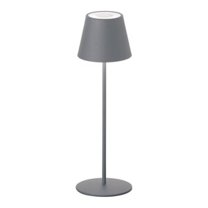 Siva LED prigušiva stolna svjetiljka sa senzorom pokreta i metalnim sjenilom (visina 38 cm) Consenza - Fischer & Honsel