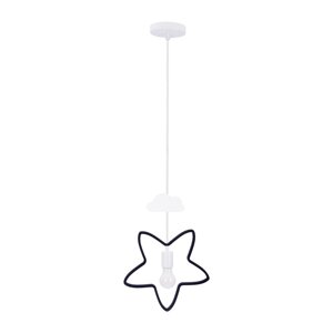 Crno-bijela dječja svjetiljka s metalnim sjenilom Single - Candellux Lighting
