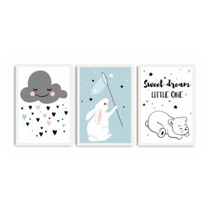 Dječje slike u setu 3 kom 35x50 cm Sweet Dreams Little One – Wallity