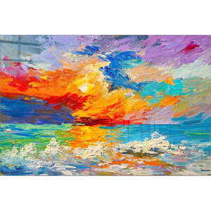Staklena slika 100x70 cm Abstract Sunset - Wallity