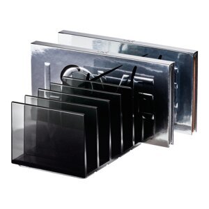 Mat crni kupaonski kozmetički organizator od reciklirane plastike Palette Station - iDesign