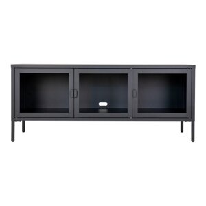 Crna metalna TV komoda 130x55 cm Brisbane – House Nordic
