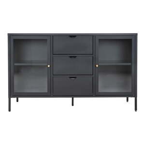 Crna metalna komoda 140x85 cm Dalby – House Nordic