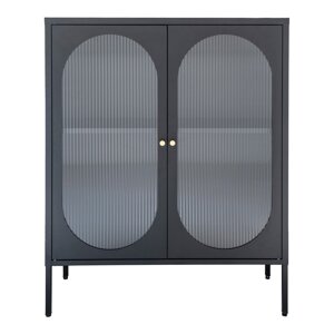 Crna metalna vitrina 90x110 cm Adelaide – House Nordic