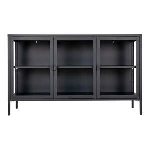 Crna metalna vitrina 140x85 cm Brisbane – House Nordic
