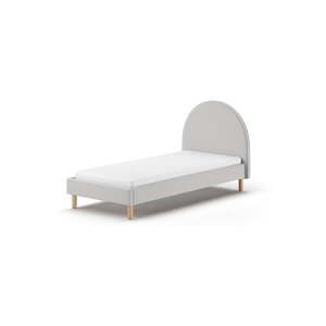 Sivi tapecirani krevet s podnicom 90x200 cm MOON – Vipack