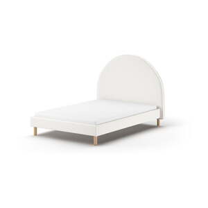 Bijeli tapecirani krevet s podnicom 140x200 cm MOON – Vipack