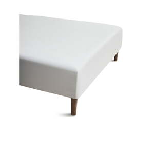 Bijela plahta s gumom od pamučnog perkala 160x200 cm Percale – JUNA