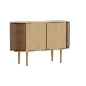 Niska komoda u dekoru hrasta u prirodnoj boji/svjetlo smeđa 109x75 cm Treasures – UMAGE