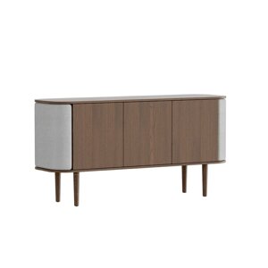 Siva/smeđa niska komoda u dekoru hrasta 150x75 cm Treasures – UMAGE