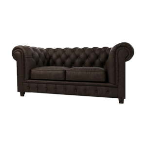 Tamno smeđa baršunasta sofa 184 cm Cambridge - Ropez