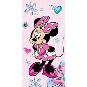 Ružičasti pamučan dječji ručnik 70x140 cm Minnie  – Jerry Fabrics